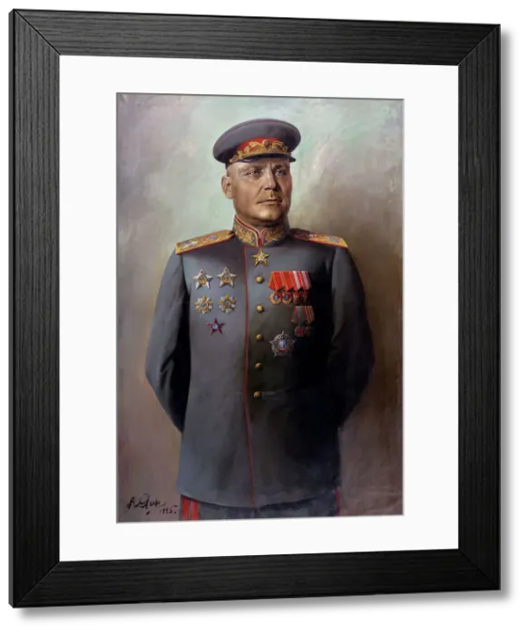 Framed Print : Portrait of the Marshal of Soviet Union Ivan Konev (1897-1973), 1945. Creator: Yakovlev, Vasili Nikolayevich (1893-1953) Framed Print : Portrait of the Marshal of Soviet Union Ivan Konev (1897-1973), 1945. Creator: Yakovlev, Vasili Nikolayevich (1893-1953)