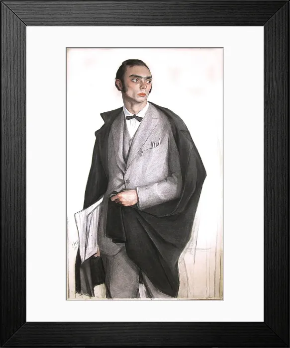 Framed Print : Portrait of the choreographer and ballet dancer Léonide Massine (1896-1979), 1922. Creator: Sorin, Saveli Abramovich (1878-1953) Framed Print : Portrait of the choreographer and ballet dancer Léonide Massine (1896-1979), 1922. Creator: Sorin, Saveli Abramovich (1878-1953)