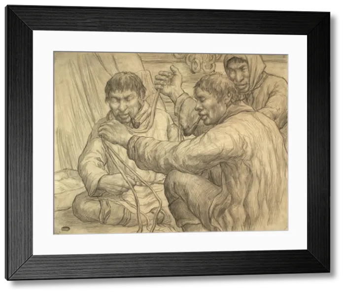 Framed Print : Northern types, 1928. Creator: Dmitrii Innokent'evich Karatanov