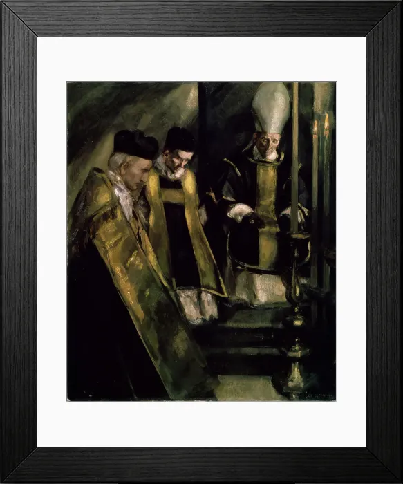 Framed Print : Requiem Mass, 20th century. Creator: Louis Charles Crespin Framed Print : Requiem Mass, 20th century. Creator: Louis Charles Crespin