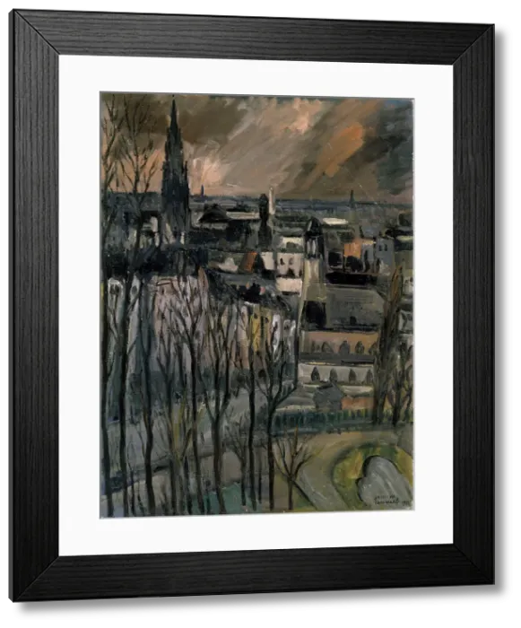 Framed Print : Rue Montagne de la Cour, 1933. Creator: Jules-Marie Canneel Framed Print : Rue Montagne de la Cour, 1933. Creator: Jules-Marie Canneel