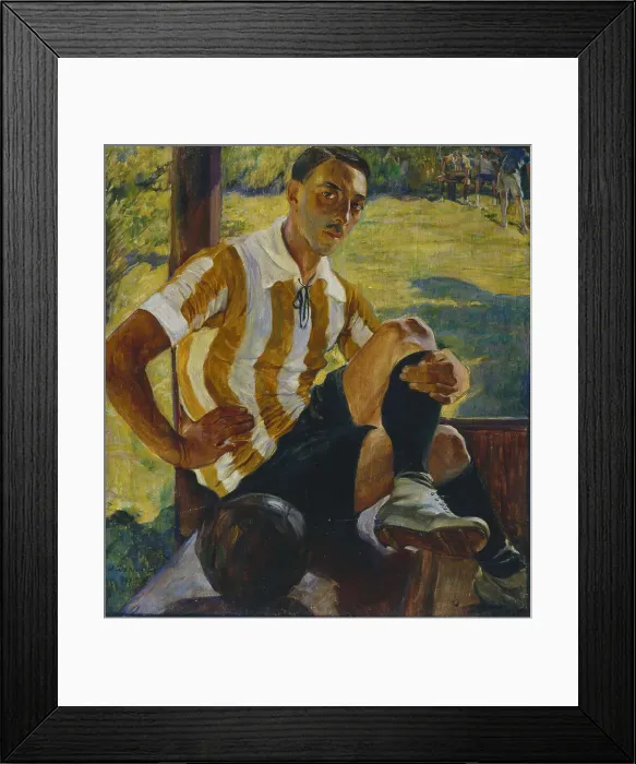 Framed Print : Footballer, 1925. Artist: Della-Vos-Kardovskaya, Olga Ludvigovna (1875-1952) Framed Print : Footballer, 1925. Artist: Della-Vos-Kardovskaya, Olga Ludvigovna (1875-1952)