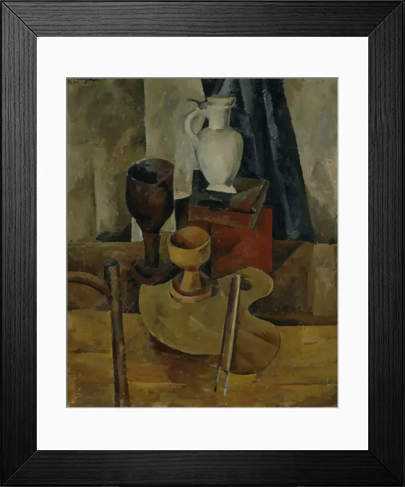 Framed Print : Still Life with Palette, 1920. Creator: Osmiorkin, Alexander Alexandrovich (1892-1953) Framed Print : Still Life with Palette, 1920. Creator: Osmiorkin, Alexander Alexandrovich (1892-1953)