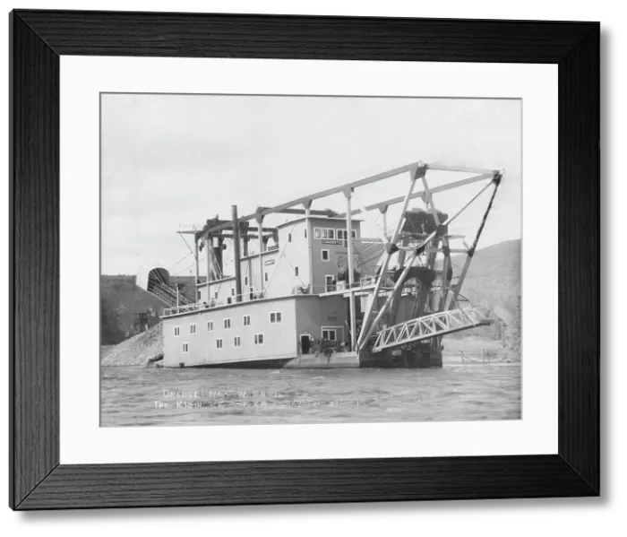 Framed Print : Gold dredge, 1915. Creator: Unknown Framed Print : Gold dredge, 1915. Creator: Unknown