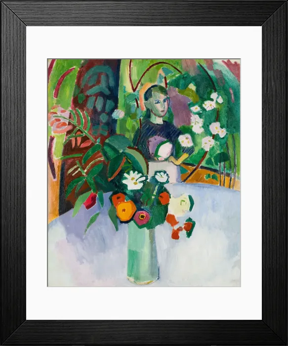 Framed Print : Jeanne with Flowers. Creator: Dufy, Raoul (1877-1953) Framed Print : Jeanne with Flowers. Creator: Dufy, Raoul (1877-1953)