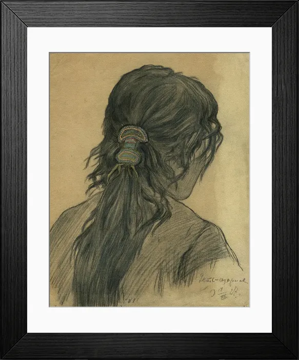 Framed Print : Beaded Hairpin in a Woman's Hair, Ust'-Ozernoe, 1927. Creator: Dmitrii Innokent'evich Karatanov Framed Print : Beaded Hairpin in a Woman's Hair, Ust'-Ozernoe, 1927. Creator: Dmitrii Innokent'evich Karatanov