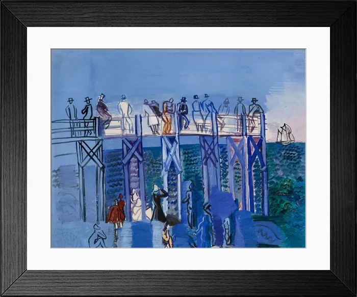 Framed Print : The Pier and the Beach at Le Havre. Creator: Dufy, Raoul (1877-1953) Framed Print : The Pier and the Beach at Le Havre. Creator: Dufy, Raoul (1877-1953)