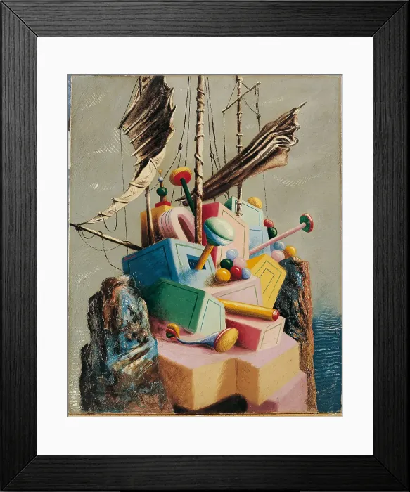 Framed Print : The lost boat (Le navire perdu), 1928. Creator: Savinio, Alberto (1891-1952) Framed Print : The lost boat (Le navire perdu), 1928. Creator: Savinio, Alberto (1891-1952)