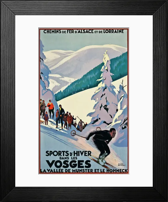 Framed Print : Sports d'Hiver dans les Vosges (Poster), c. 1930. Creator: Broders, Roger (1883-1953) Framed Print : Sports d'Hiver dans les Vosges (Poster), c. 1930. Creator: Broders, Roger (1883-1953)