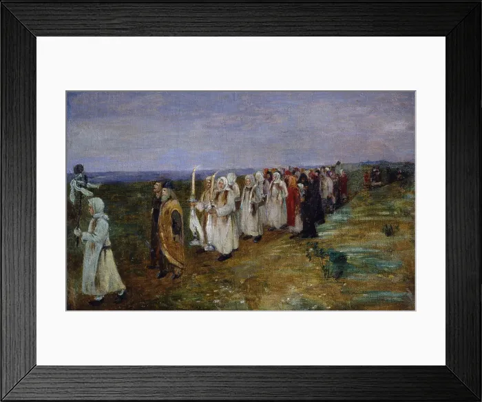 Framed Print : Easter procession. Artist: Malinin, Ivan Semenovich (1866-1952) Framed Print : Easter procession. Artist: Malinin, Ivan Semenovich (1866-1952)