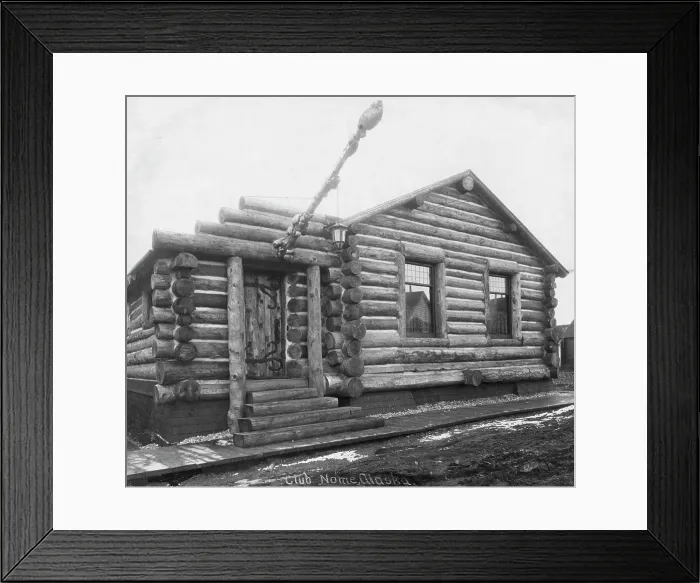 Framed Print : The Log Cabin Clubhouse, 1916. Creator: Unknown Framed Print : The Log Cabin Clubhouse, 1916. Creator: Unknown