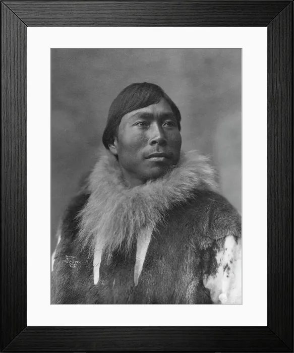 Framed Print : Eskimo posing, c1903, printed (1927?). Creator: Lomen Brothers Framed Print : Eskimo posing, c1903, printed (1927?). Creator: Lomen Brothers