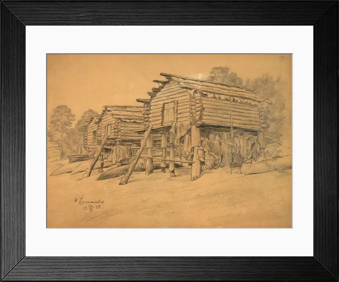 Framed Print : The pilot's storage sheds, 1928. Creator: Dmitrii Innokent'evich Karatanov Framed Print : The pilot's storage sheds, 1928. Creator: Dmitrii Innokent'evich Karatanov