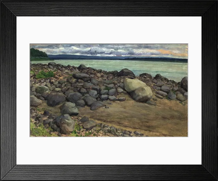 Framed Print : Stones on the bank of the Yenisei, Hag, 1921. Creator: Dmitrii Innokent'evich Karatanov Framed Print : Stones on the bank of the Yenisei, Hag, 1921. Creator: Dmitrii Innokent'evich Karatanov