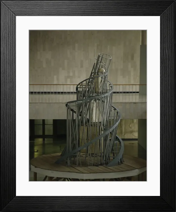 Framed Print : The Monument to the Third International, 1917. Creator: Tatlin, Vladimir Evgraphovich (1885-1953) Framed Print : The Monument to the Third International, 1917. Creator: Tatlin, Vladimir Evgraphovich (1885-1953)