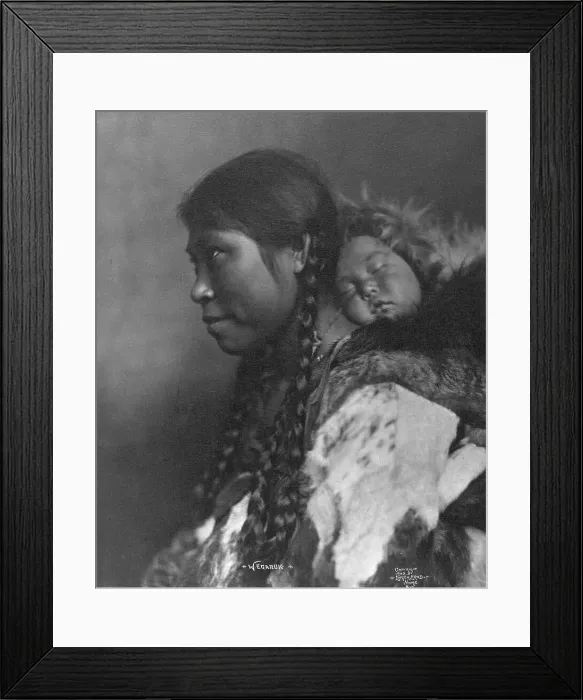 Framed Print : Eskimo mother and child, c1905, printed (1923?). Creator: Lomen Brothers Framed Print : Eskimo mother and child, c1905, printed (1923?). Creator: Lomen Brothers