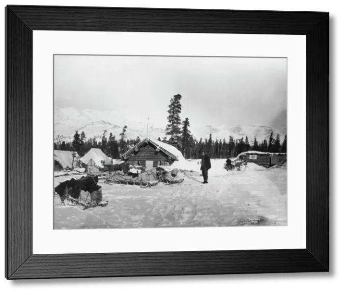 Framed Print : Road house on Valdez Trail, 1916. Creator: Unknown Framed Print : Road house on Valdez Trail, 1916. Creator: Unknown