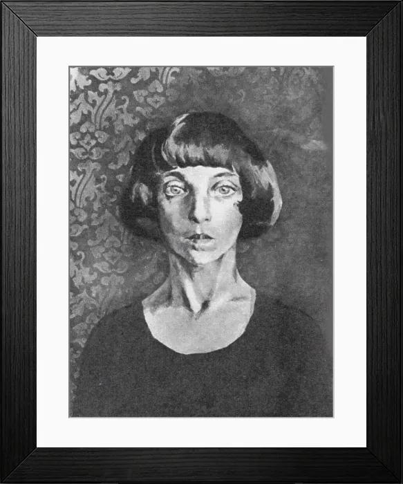 Framed Print : Portrait of the poet Marina Tsvetaeva (1892-1941). Creator: Vysheslavtsev, Nikolai Nikolayevich (1890-1952) Framed Print : Portrait of the poet Marina Tsvetaeva (1892-1941). Creator: Vysheslavtsev, Nikolai Nikolayevich (1890-1952)
