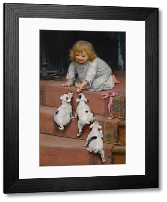 Framed Print : A dead heat. Creator: Elsley, Arthur John (1861-1952) Framed Print : A dead heat. Creator: Elsley, Arthur John (1861-1952)