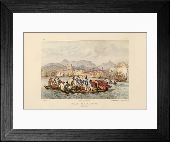 Framed Print : Port of the Mineiros in Rio de Janeiro. From Voyage pittoresque dans le Brésil, 1835. Creator: Rugendas, Johann Moritz (1802-1858). Port of the Mineiros in Rio de Janeiro. From Voyage pittoresque dans le Brésil, 1835 Framed Print : Port of the Mineiros in Rio de Janeiro. From Voyage pittoresque dans le Brésil, 1835. Creator: Rugendas, Johann Moritz (1802-1858). Port of the Mineiros in Rio de Janeiro. From Voyage pittoresque dans le Brésil, 1835