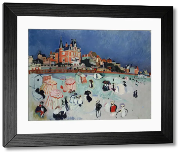Framed Print : The Beach at Sainte-Adresse, 1906. Creator: Dufy, Raoul (1877-1953) Framed Print : The Beach at Sainte-Adresse, 1906. Creator: Dufy, Raoul (1877-1953)