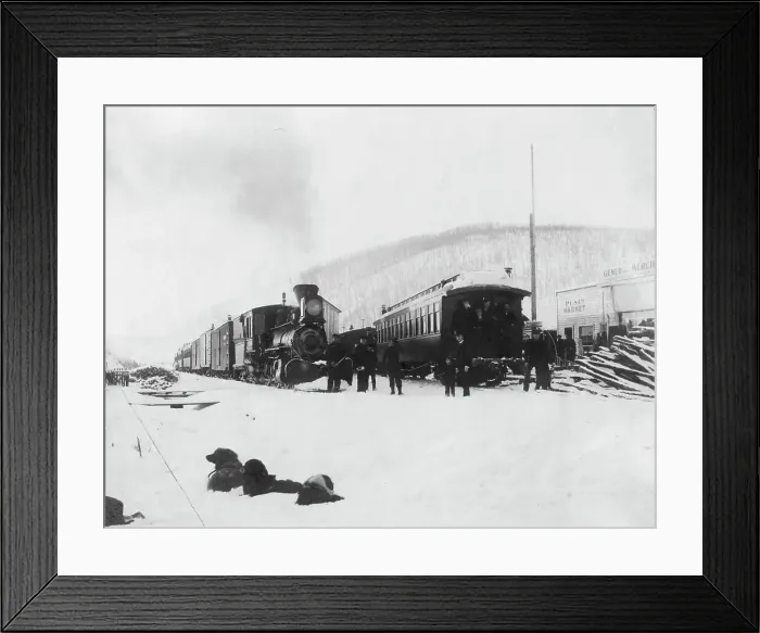 Framed Print : Trains at Fox Station, 1916. Creator: Unknown Framed Print : Trains at Fox Station, 1916. Creator: Unknown