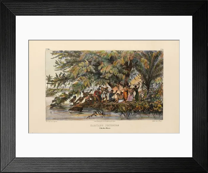 Framed Print : Fishermen of Ilhéus. From Voyage pittoresque dans le Brésil, 1835. Creator: Rugendas, Johann Moritz (1802-1858). Fishermen of Ilhéus. From Voyage pittoresque dans le Brésil, 1835 Framed Print : Fishermen of Ilhéus. From Voyage pittoresque dans le Brésil, 1835. Creator: Rugendas, Johann Moritz (1802-1858). Fishermen of Ilhéus. From Voyage pittoresque dans le Brésil, 1835