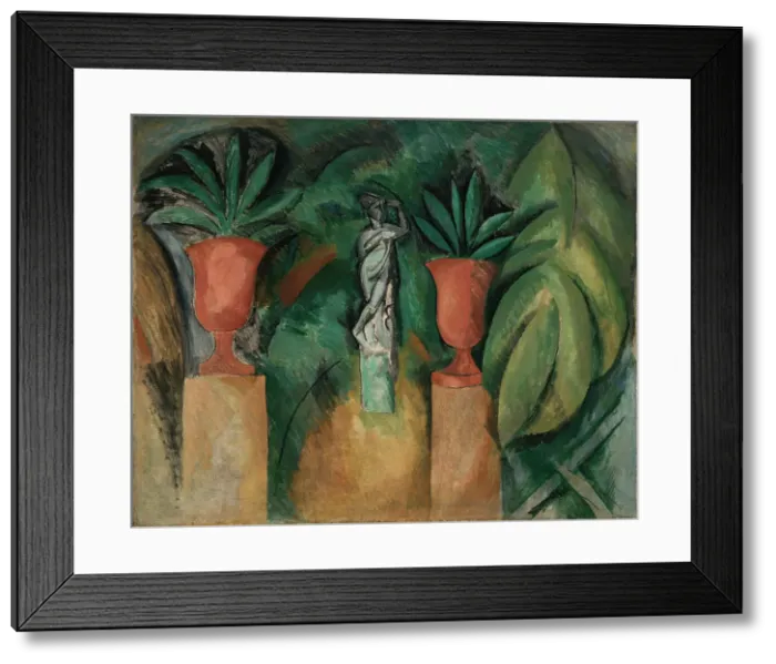 Framed Print : Statue with two vases (La Statue aux deux vases), 1908. Creator: Dufy, Raoul (1877-1953) Framed Print : Statue with two vases (La Statue aux deux vases), 1908. Creator: Dufy, Raoul (1877-1953)