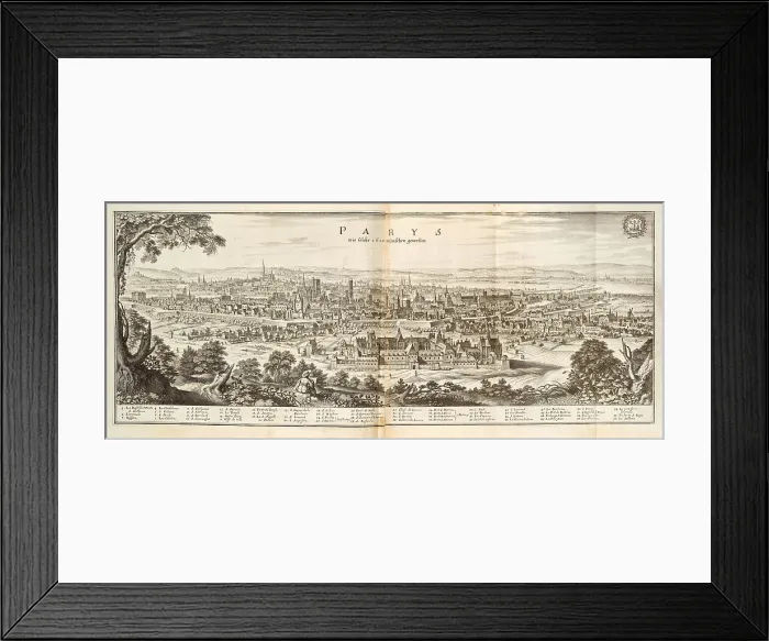 Framed Print : Paris. From Topographia Galliae, 1655-1660. Creator: Merian, Caspar (1627-1686) Framed Print : Paris. From Topographia Galliae, 1655-1660. Creator: Merian, Caspar (1627-1686)