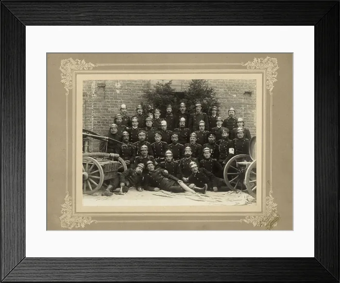 Framed Print : Fire brigade of the Krasnoyarsk Volunteer Fire Society, 1910. Creator: I. Upatkin Framed Print : Fire brigade of the Krasnoyarsk Volunteer Fire Society, 1910. Creator: I. Upatkin