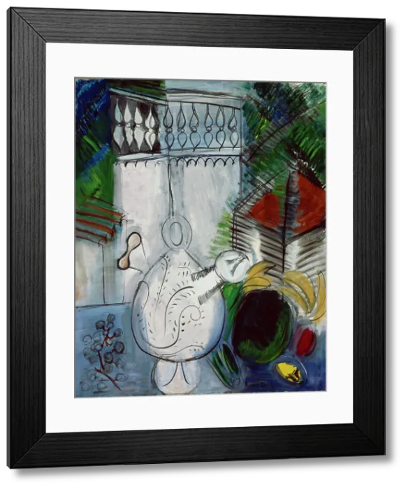 Framed Print : Still Life with White Tower (Nature morte à la tour blanche), 1913-1947. Creator: Dufy, Raoul (1877-1953) Framed Print : Still Life with White Tower (Nature morte à la tour blanche), 1913-1947. Creator: Dufy, Raoul (1877-1953)