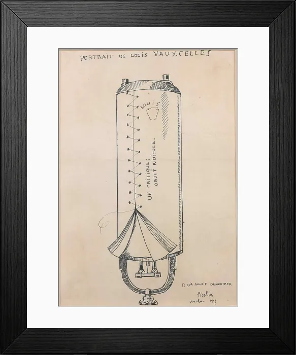 Framed Print : Portrait of Louis VauxcellesLouis Vauxcelles, 1917. Creator: Picabia, Francis (1879-1953) Framed Print : Portrait of Louis VauxcellesLouis Vauxcelles, 1917. Creator: Picabia, Francis (1879-1953)