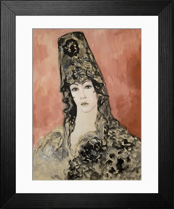 Framed Print : Andalouse (Espagnole a la mantille), 1923-1925. Creator: Picabia, Francis (1879-1953) Framed Print : Andalouse (Espagnole a la mantille), 1923-1925. Creator: Picabia, Francis (1879-1953)