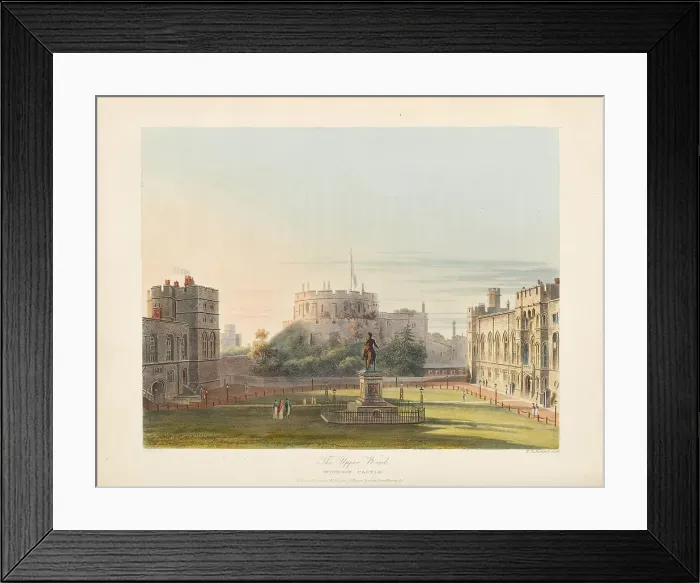Framed Print : The Upper Ward of Windsor Castle, 1819. Creator: Wild, Charles (1781-1835) Framed Print : The Upper Ward of Windsor Castle, 1819. Creator: Wild, Charles (1781-1835)