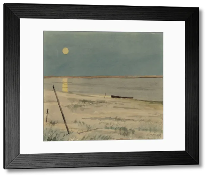 Framed Print : Night Landscape, 1928. Creator: Nikolaj Dmitrievic Travin Framed Print : Night Landscape, 1928. Creator: Nikolaj Dmitrievic Travin