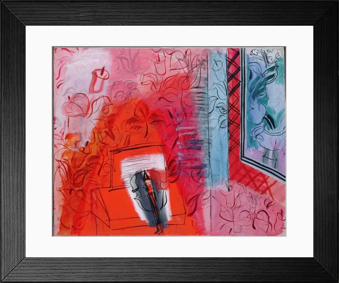 Framed Print : Still Life with a Violin. Homage to Bach, 1952. Creator: Dufy, Raoul (1877-1953) Framed Print : Still Life with a Violin. Homage to Bach, 1952. Creator: Dufy, Raoul (1877-1953)