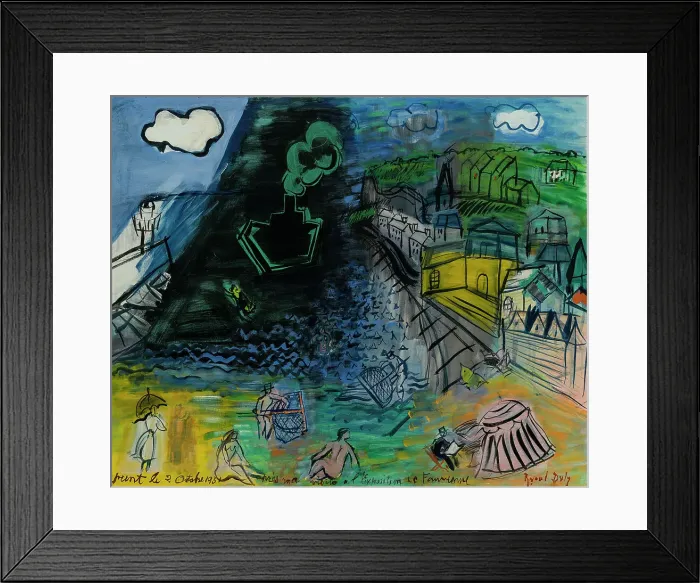 Framed Print : Sainte-Adresse, le cargo noir, 1951. Creator: Dufy, Raoul (1877-1953) Framed Print : Sainte-Adresse, le cargo noir, 1951. Creator: Dufy, Raoul (1877-1953)