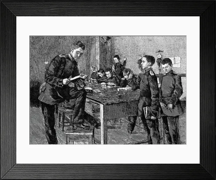 Framed Print : At the Cadet Corps, 1894. Creator: Bakmanson, Hugo Karlovich (1860-1953) Framed Print : At the Cadet Corps, 1894. Creator: Bakmanson, Hugo Karlovich (1860-1953)