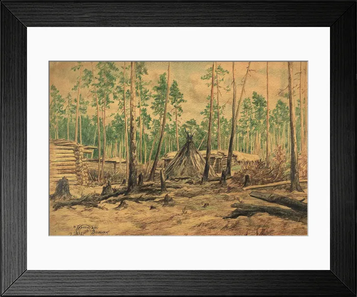 Framed Print : Winter road - Chekhlomeev yurts, 1928. Creator: Dmitrii Innokent'evich Karatanov Framed Print : Winter road - Chekhlomeev yurts, 1928. Creator: Dmitrii Innokent'evich Karatanov