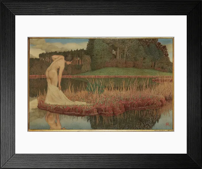 Framed Print : Bathing woman, c. 1906. Creator: Riemerschmid, Rudolf (1873-1953) Framed Print : Bathing woman, c. 1906. Creator: Riemerschmid, Rudolf (1873-1953)