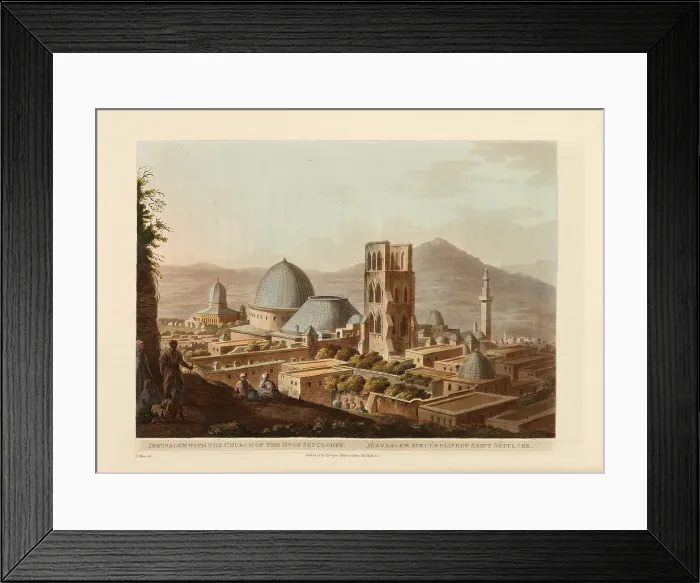 Framed Print : Jerusalem with the Church of the Holy Sepulchre, 1803. Creator: Mayer, Luigi (1755-1803) Framed Print : Jerusalem with the Church of the Holy Sepulchre, 1803. Creator: Mayer, Luigi (1755-1803)