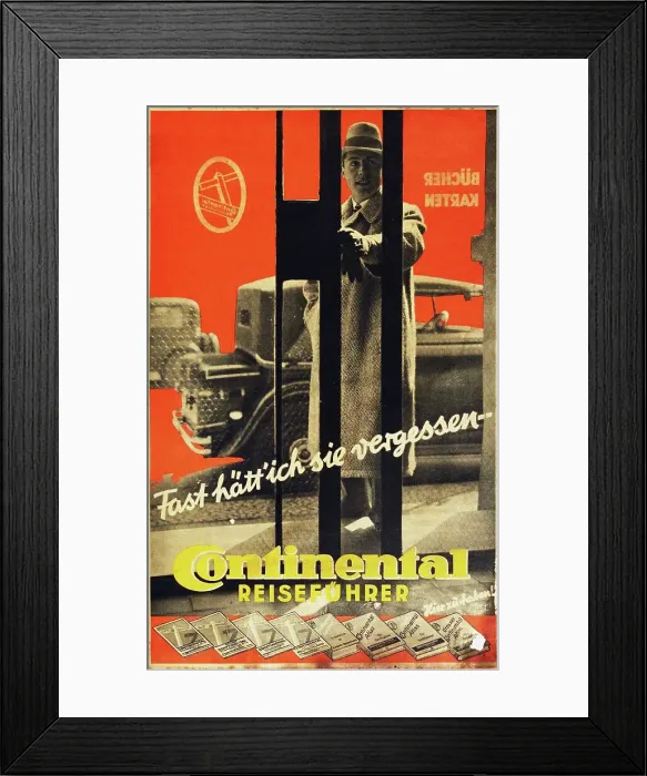 Framed Print : I almost forgot: the Continental Travel Guides, 1930s. Creator: Anonymous Framed Print : I almost forgot: the Continental Travel Guides, 1930s. Creator: Anonymous