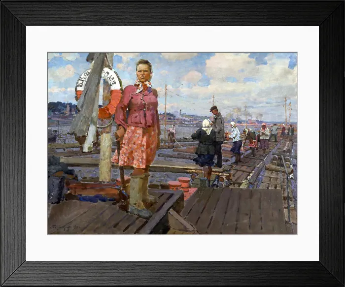 Framed Print : Stakhanovite watch, 1950. Creator: Kotov, Pyotr Ivanovich (1889-1953) Framed Print : Stakhanovite watch, 1950. Creator: Kotov, Pyotr Ivanovich (1889-1953)