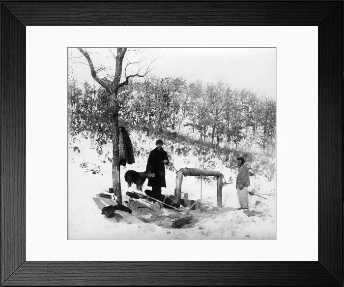 Framed Print : Mikhail Alekseevich Pavlov by the Chute of an Exploratory Mine, 1920-1929. Creator: Unknown Framed Print : Mikhail Alekseevich Pavlov by the Chute of an Exploratory Mine, 1920-1929. Creator: Unknown
