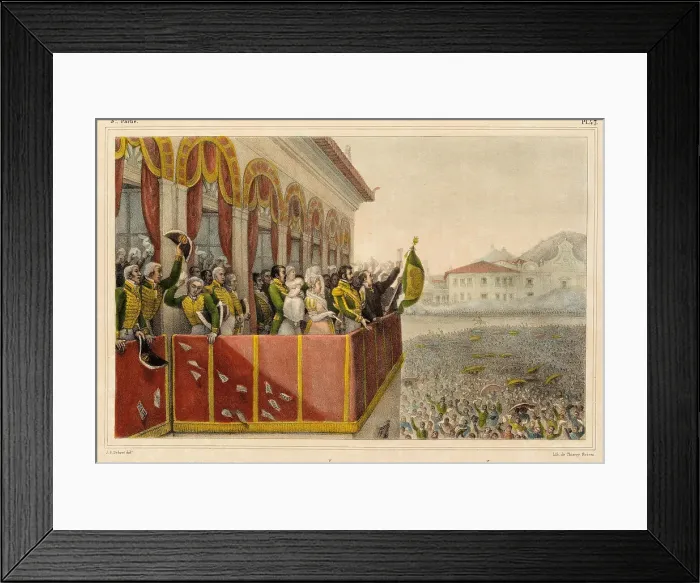 Framed Print : Acclamation of Pedro I in Rio de Janeiro on 12 October 1822, 1830s. Creator: Debret, Jean-Baptiste (1768-1848) Framed Print : Acclamation of Pedro I in Rio de Janeiro on 12 October 1822, 1830s. Creator: Debret, Jean-Baptiste (1768-1848)