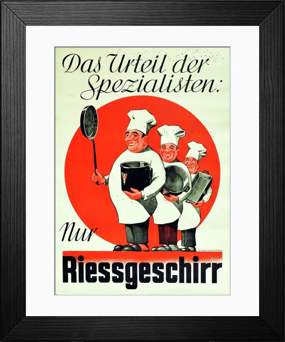 Framed Print : The Specialists Verdict: Only Riess Dishes, 1930s. Creator: Anonymous Framed Print : The Specialists Verdict: Only Riess Dishes, 1930s. Creator: Anonymous