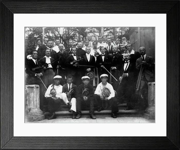 Framed Print : Mikhail Alekseevich Pavlov with the Members of a Symphony Orchestra, 1920s. Creator: Unknown Framed Print : Mikhail Alekseevich Pavlov with the Members of a Symphony Orchestra, 1920s. Creator: Unknown