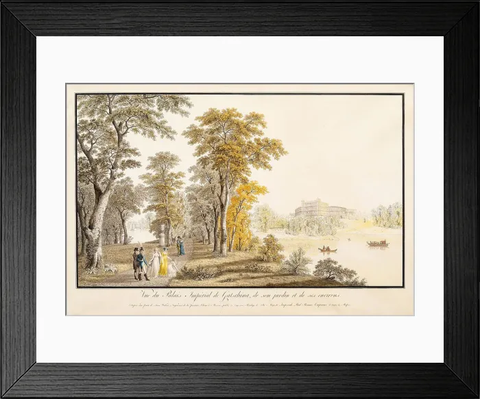 Framed Print : View of the Palace in Gatchina from the Park, 1799. Creator: Lory, Gabriel Ludwig, the Elder (1763-1840) Framed Print : View of the Palace in Gatchina from the Park, 1799. Creator: Lory, Gabriel Ludwig, the Elder (1763-1840)
