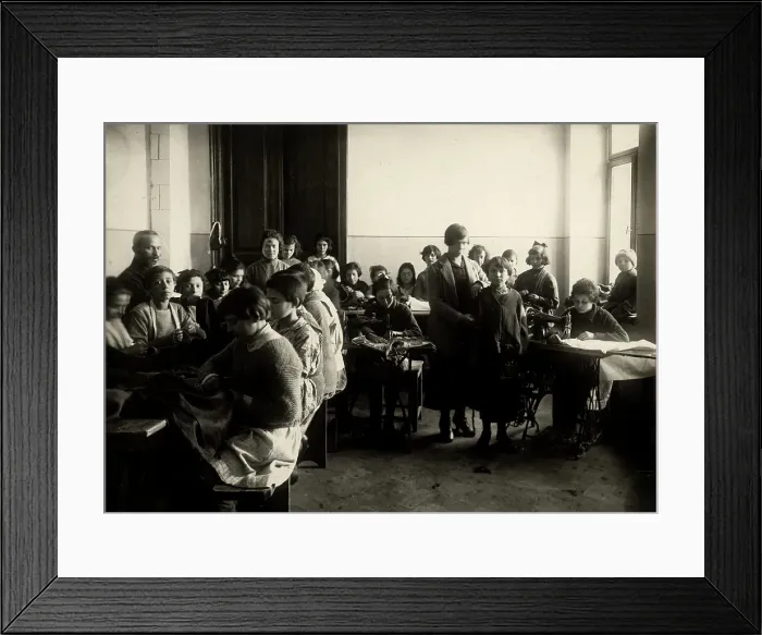 Framed Print : Minsk:House of teenagers - sewing workshop, 1922. Creator: Unknown Framed Print : Minsk:House of teenagers - sewing workshop, 1922. Creator: Unknown