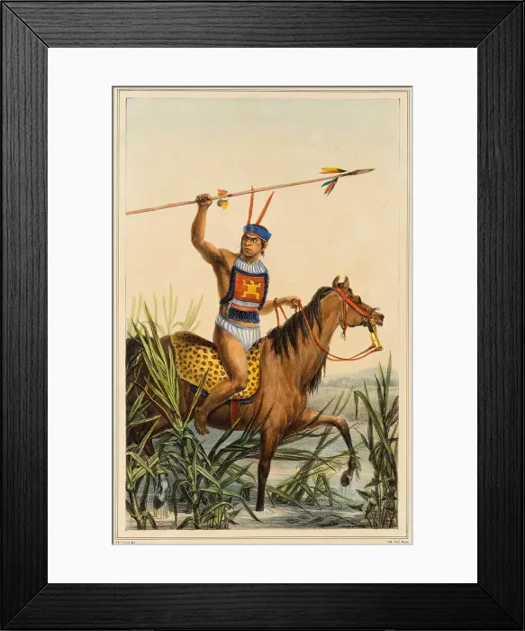 Framed Print : Chief of the Charrúas. From Voyage pittoresque et historique au Brésil, 1830s. Creator: Debret, Jean-Baptiste (1768-1848). Chief of the Charrúas. From Voyage pittoresque et historique au Brésil, 1830s Framed Print : Chief of the Charrúas. From Voyage pittoresque et historique au Brésil, 1830s. Creator: Debret, Jean-Baptiste (1768-1848). Chief of the Charrúas. From Voyage pittoresque et historique au Brésil, 1830s